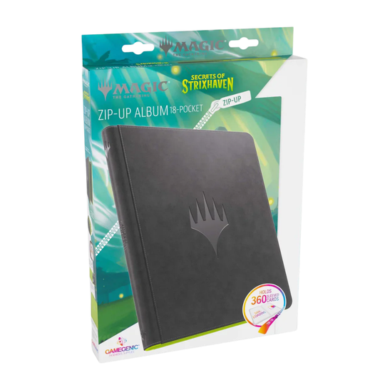Gamegenic Magic: The Gathering Secrets of Strixhaven Prime Zip-Up Album 18-Pocket - Black/Green - Loaded Dice