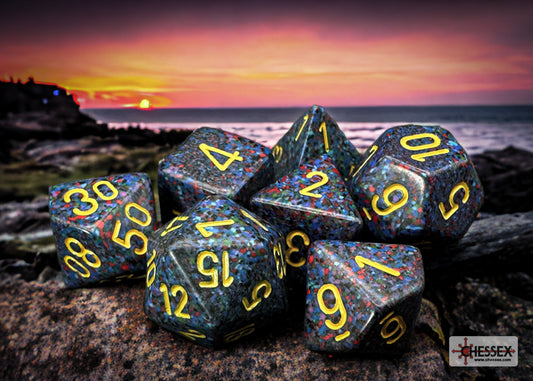 Chessex - Speckled Polyhedral 7 Dice Set - Twilight - Loaded Dice