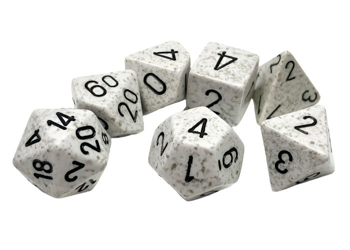 Chessex - Speckled Polyhedral 7 Dice Set - Arctic Camo - Loaded Dice