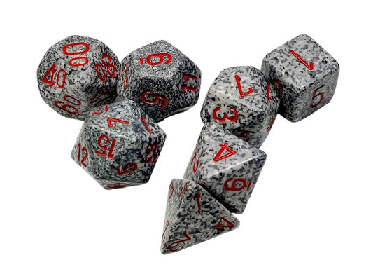 Chessex - Speckled Polyhedral 7 Dice Set - Granite - Loaded Dice