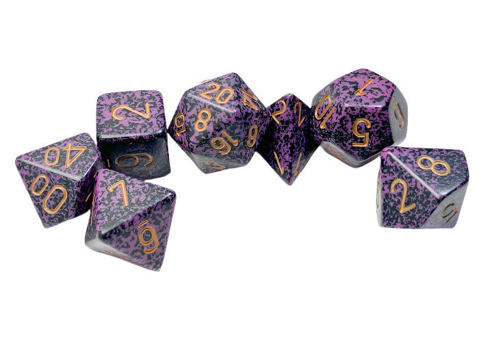 Chessex - Speckled Polyhedral 7 Dice Set - Hurricane - Loaded Dice