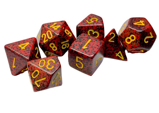 Chessex - Speckled Polyhedral 7 Dice Set - Mercury - Loaded Dice