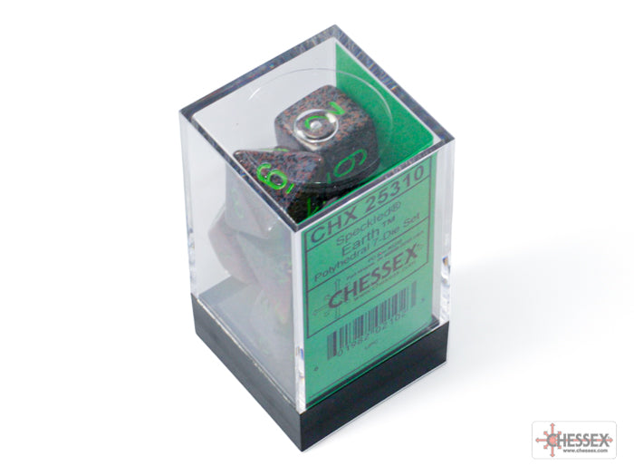 Chessex - Speckled Polyhedral 7 Dice Set - Earth - Loaded Dice