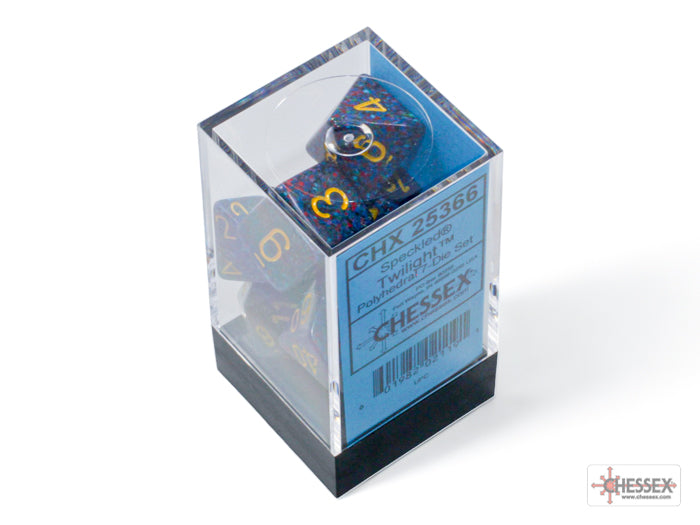 Chessex - Speckled Polyhedral 7 Dice Set - Twilight - Loaded Dice