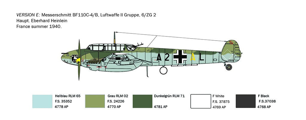 Italeri 1:72 Bf-110 C3/C4 Zerstörer - 049