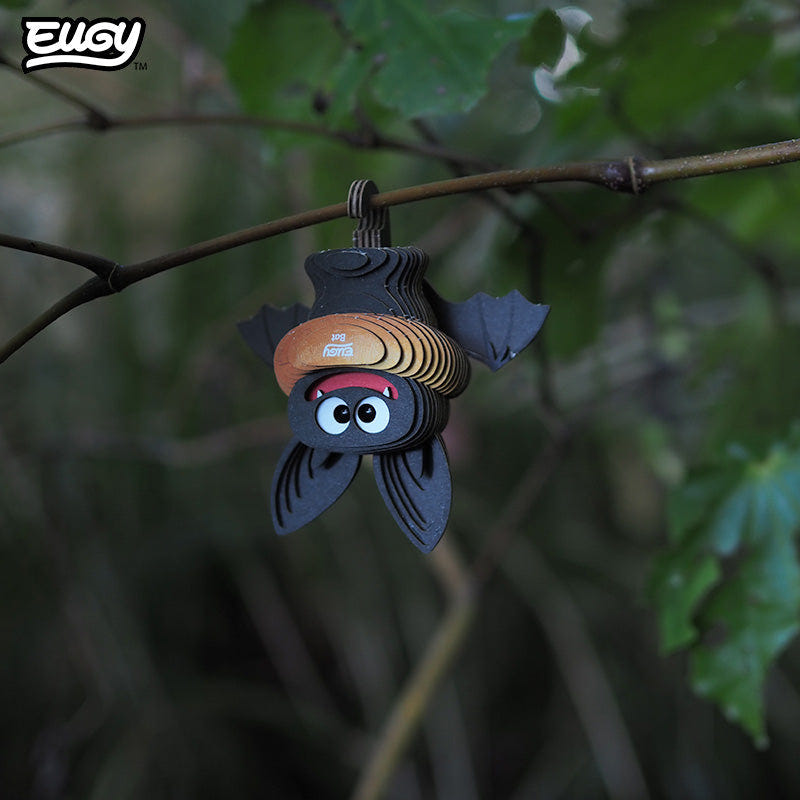 EUGY Bat 3D cardboard model kit - built model on display