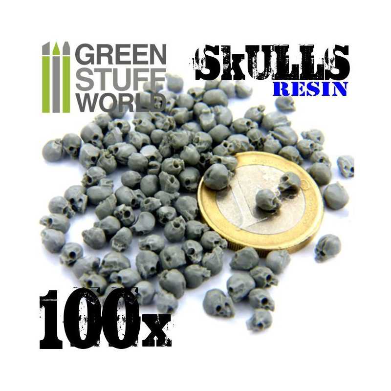 Green Stuff World 100x Resin Skulls - Loaded Dice Barry Vale of Glamorgan CF64 3HD