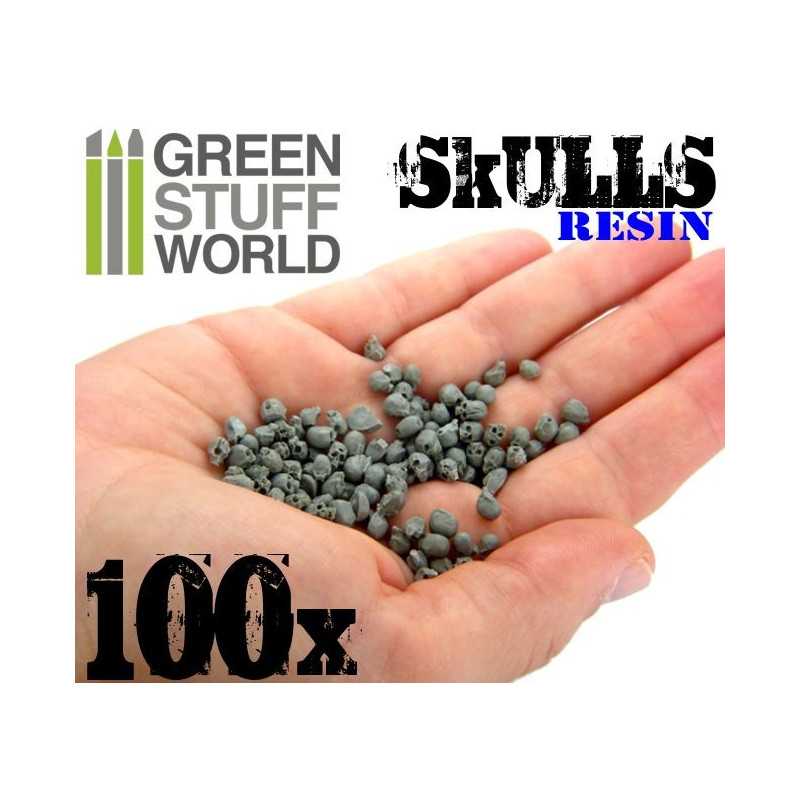 Green Stuff World 100x Resin Skulls - Loaded Dice Barry Vale of Glamorgan CF64 3HD