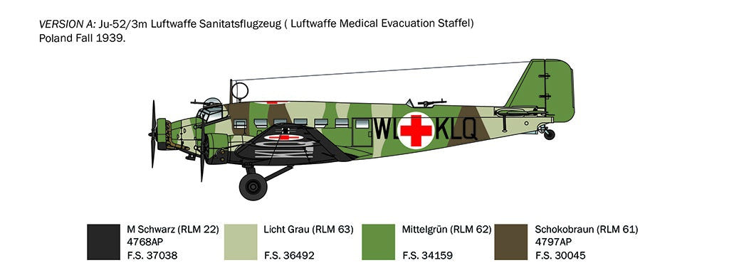 Italeri 1:72 Junkers Ju 52 - 102