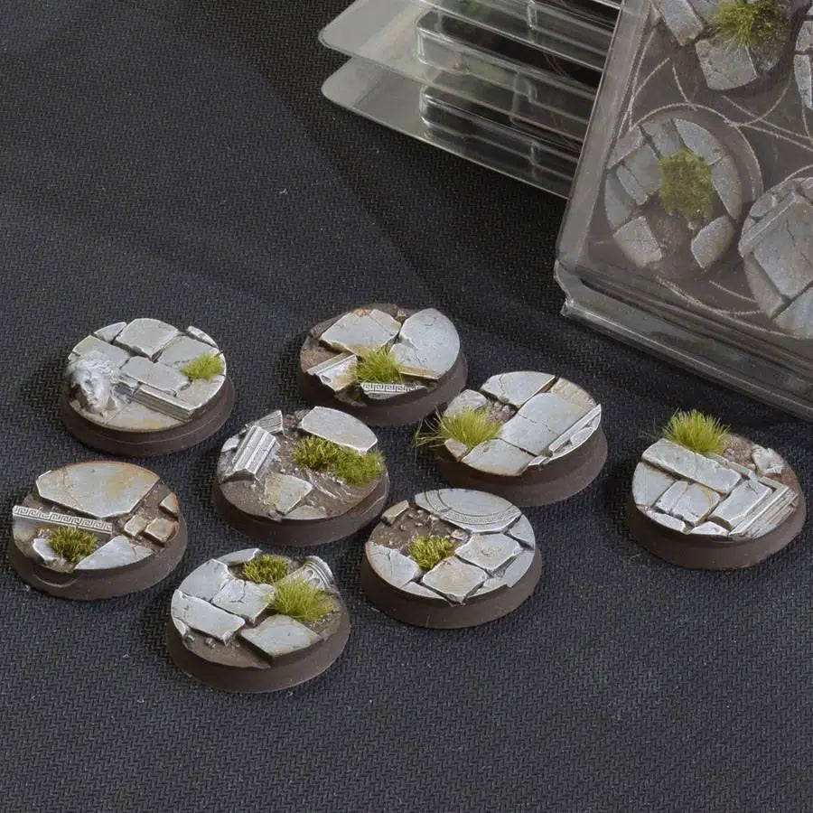 Battle Ready Bases Temple Round 32mm (x8) - Loaded Dice Barry Vale of Glamorgan CF64 3HD