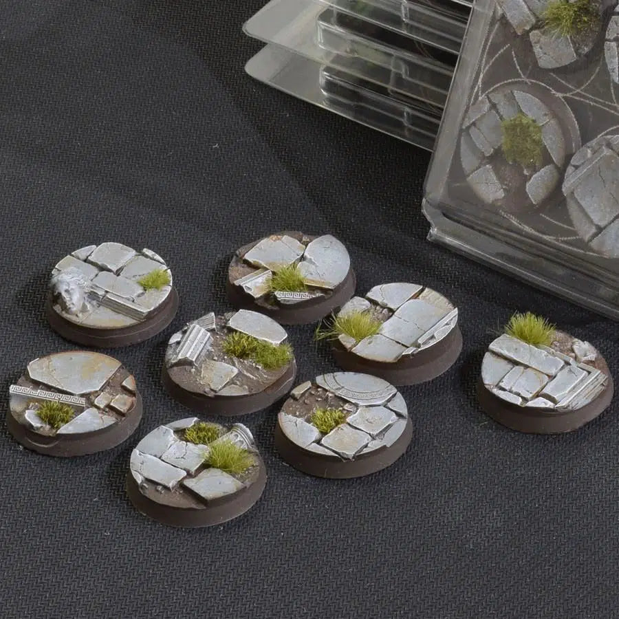 Gamers Grass Battle Ready Bases - Temple Round 32mm (x8) - Loaded Dice