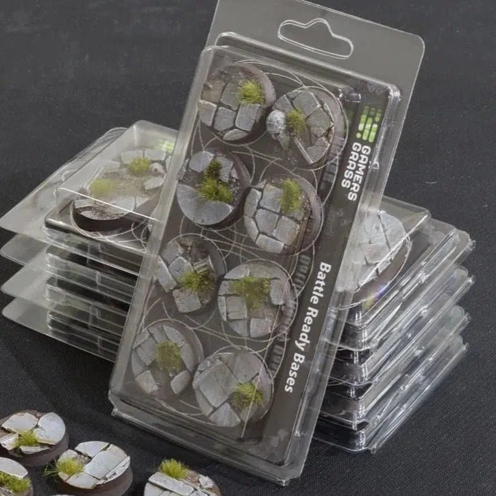 Gamers Grass Battle Ready Bases - Temple Round 32mm (x8) - Loaded Dice