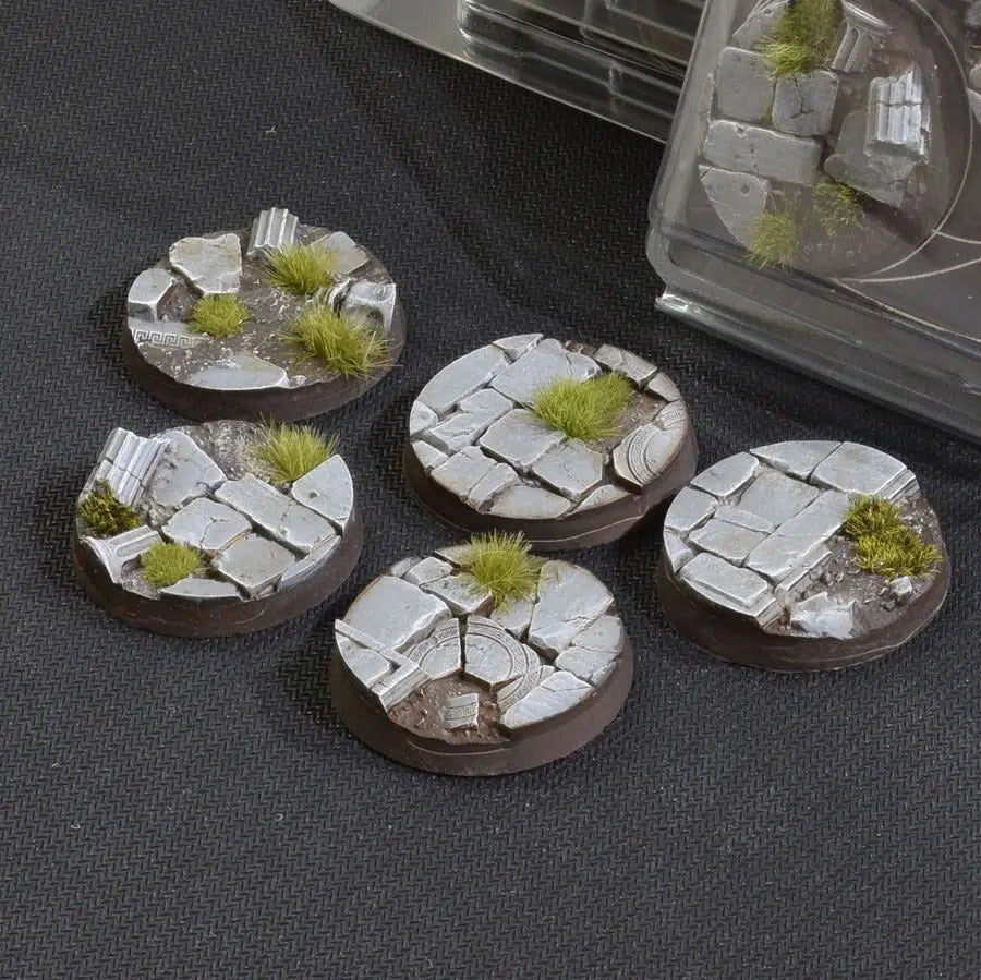 Gamers Grass Battle Ready Bases Temple Round 40mm (x5) - Loaded Dice