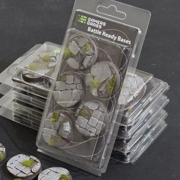 Gamers Grass Battle Ready Bases Temple Round 40mm (x5) - Loaded Dice