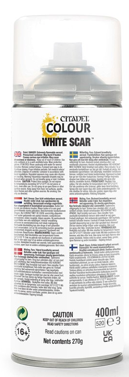 Citadel White Scar Spray Paint 400ml - Loaded Dice Barry Vale of Glamorgan CF64 3HD