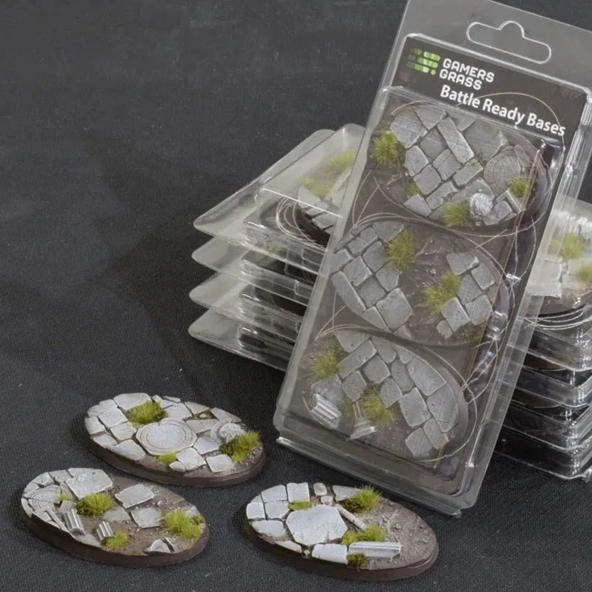 Gamers Grass Battle Ready Bases - Temple Oval 75mm (x3) - Loaded Dice