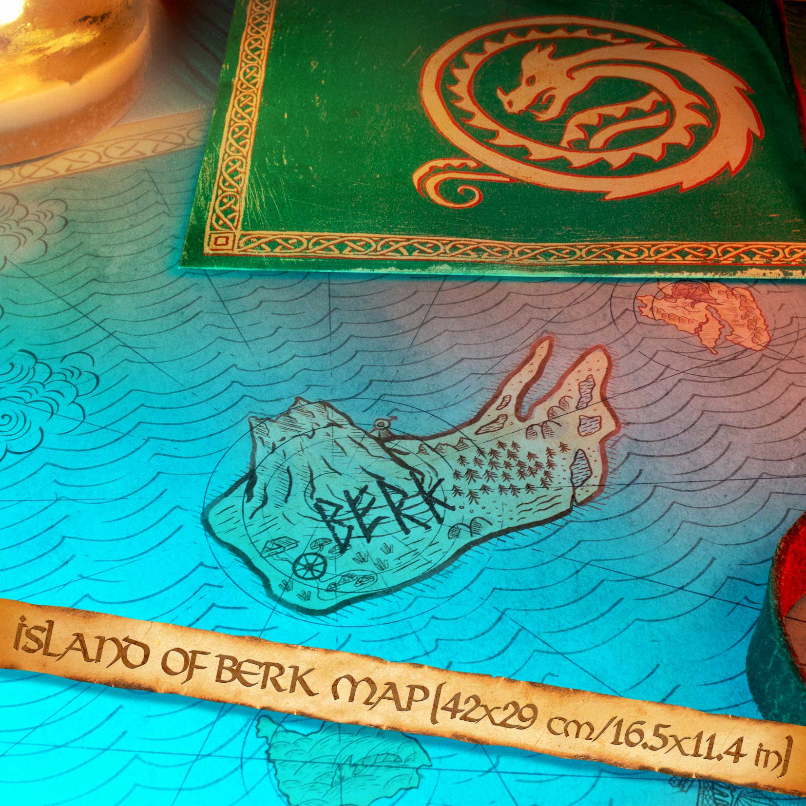 Island of Berk map and envelope