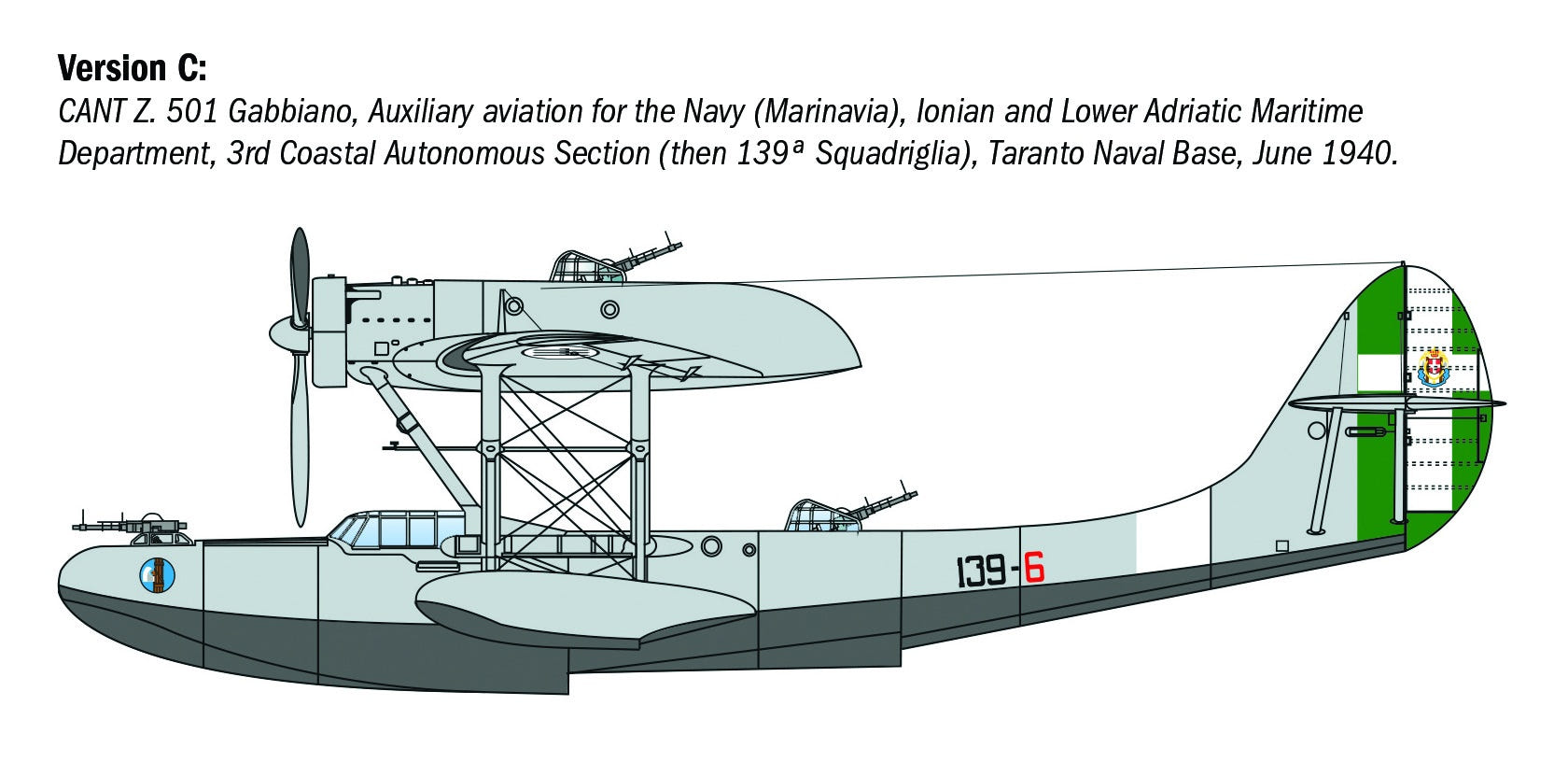 Italeri 1:72 CANT Z.501 Gabbiano - 112