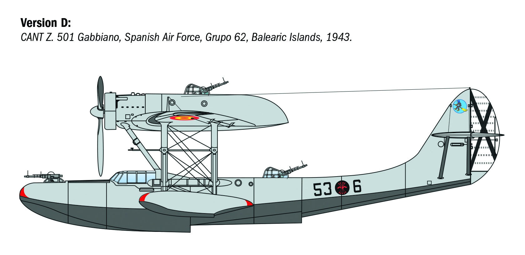 Italeri 1:72 CANT Z.501 Gabbiano - 112