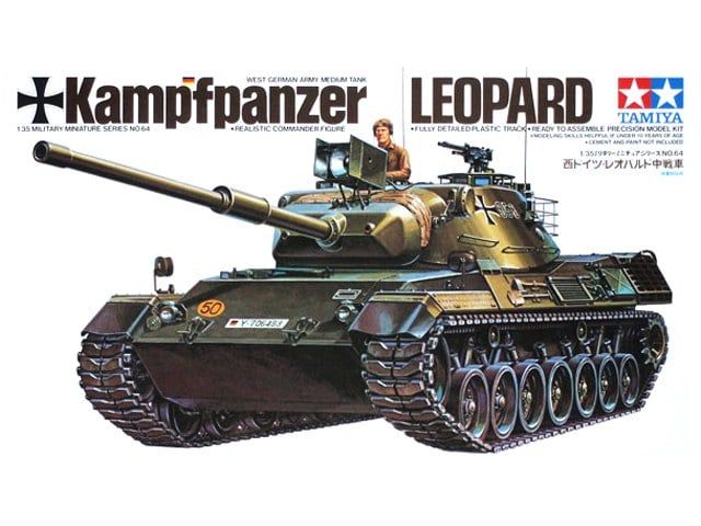 Tamiya German Leopard Med Tank Kit 1:35 - Loaded Dice Barry Vale of Glamorgan CF64 3HD