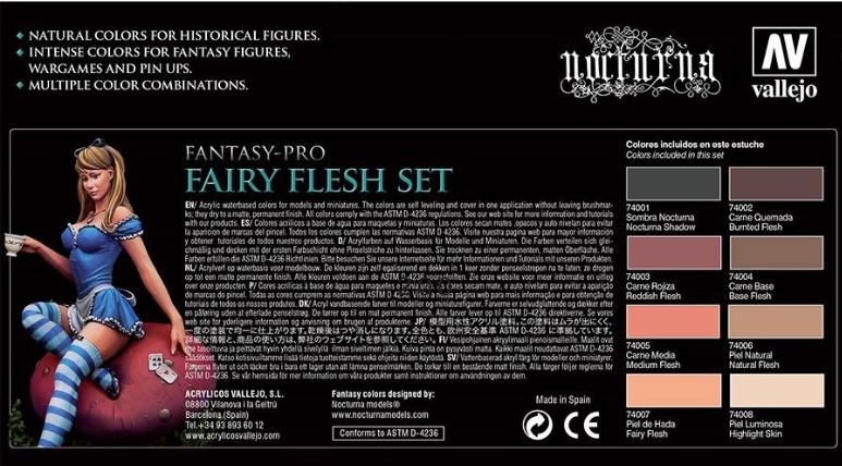 Vallejo Fantasy Pro Fairy Flesh Set (x8) - Loaded Dice