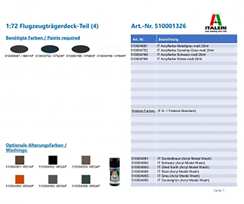 Italeri 1:72 Carrier Deck Section - 1326