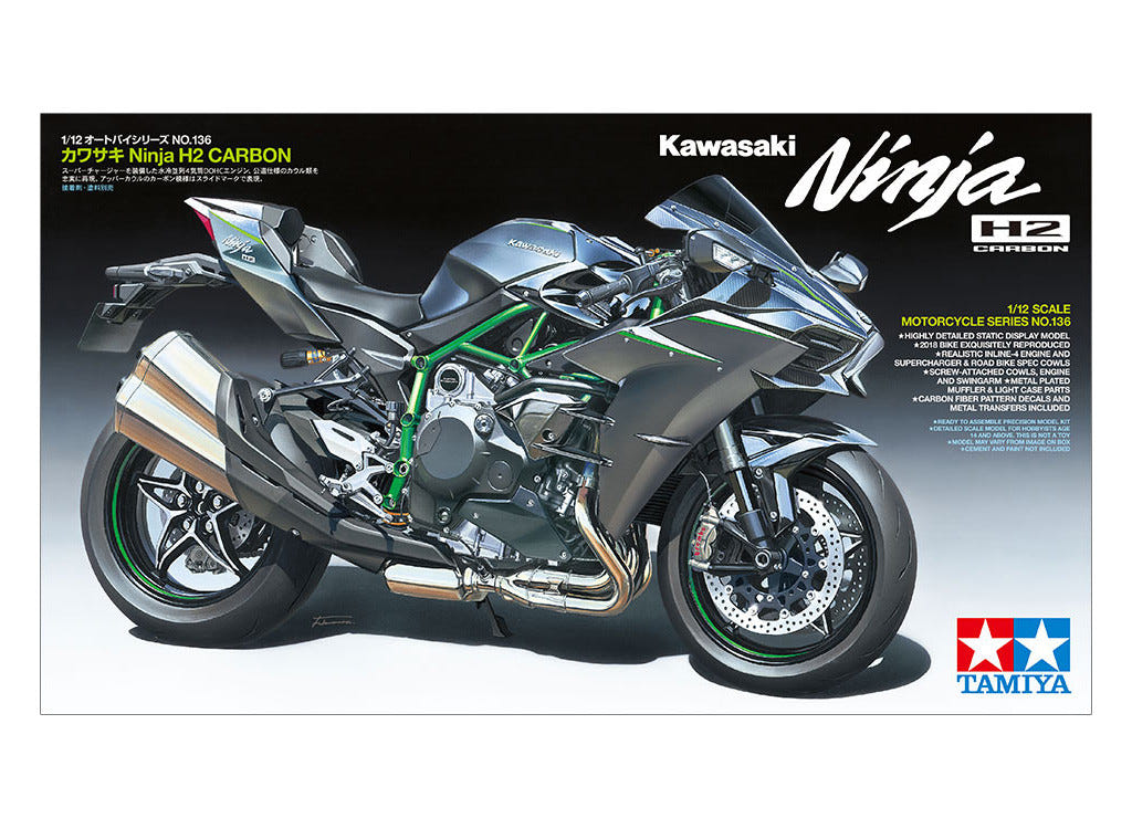 Tamiya 1:12 Kawasaki Ninja H2 Carbon - 14136