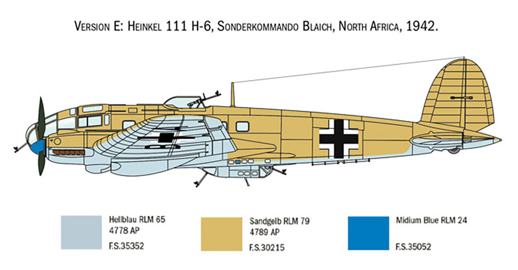 Italeri 1:72 Heinkel HE-111 H-6 Battle of Britain 80th Anniv - 1436