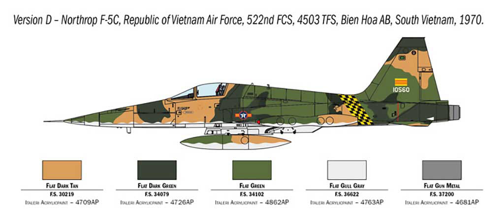 Italeri 1:72 F-5A Freedom Fighter - 1441