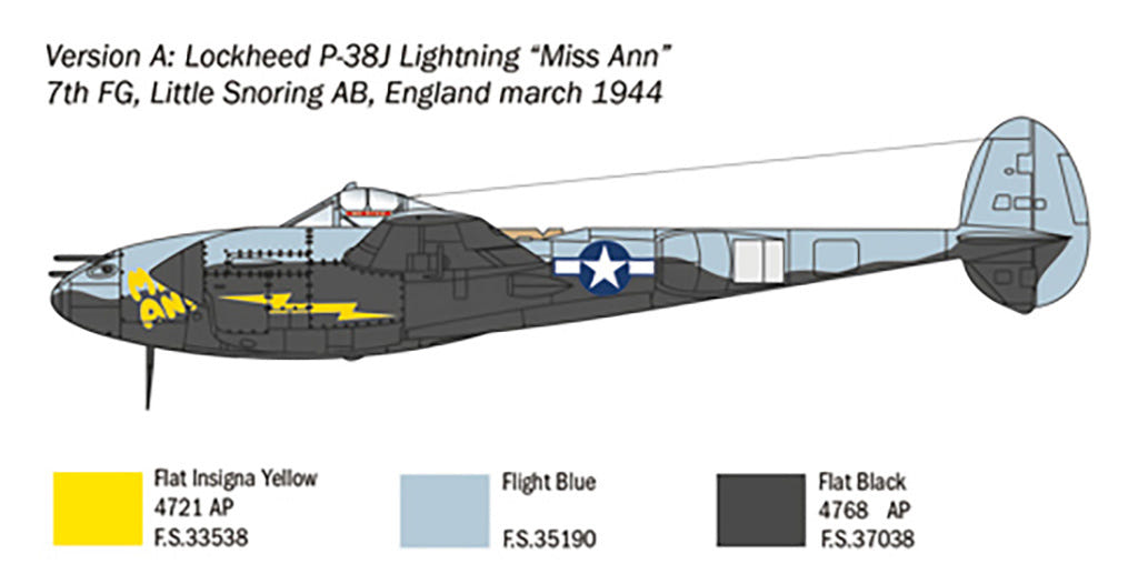 Italeri 1:72 P-38J “Lightning” - 1446