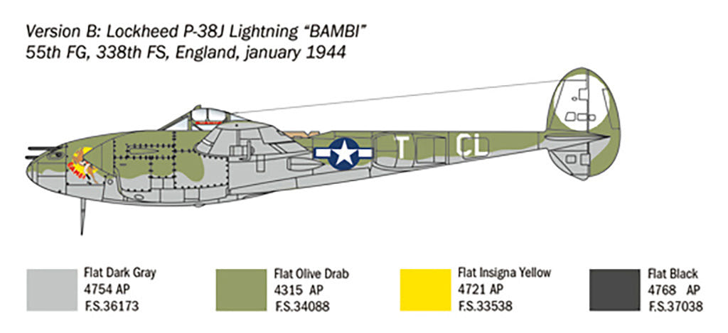 Italeri 1:72 P-38J “Lightning” - 1446