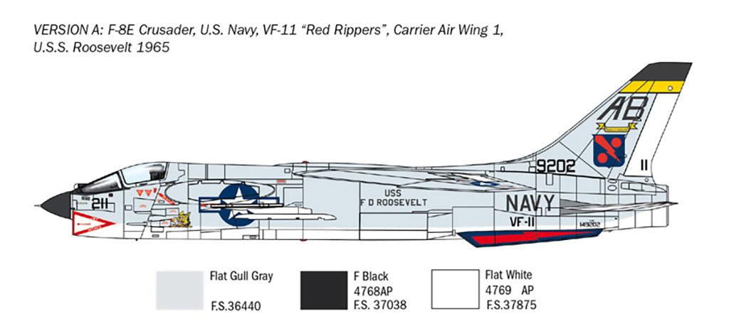 Italeri 1:72 F-8E Crusader - 1456