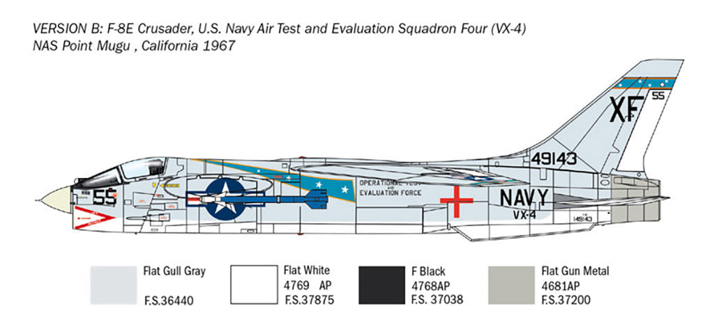 Italeri 1:72 F-8E Crusader - 1456