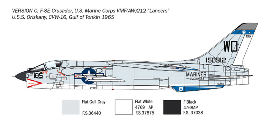 Italeri 1:72 F-8E Crusader - 1456