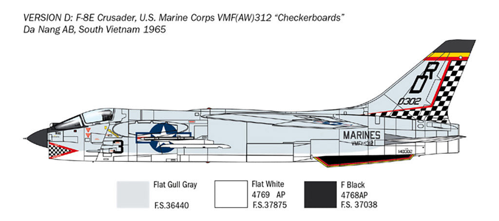 Italeri 1:72 F-8E Crusader - 1456