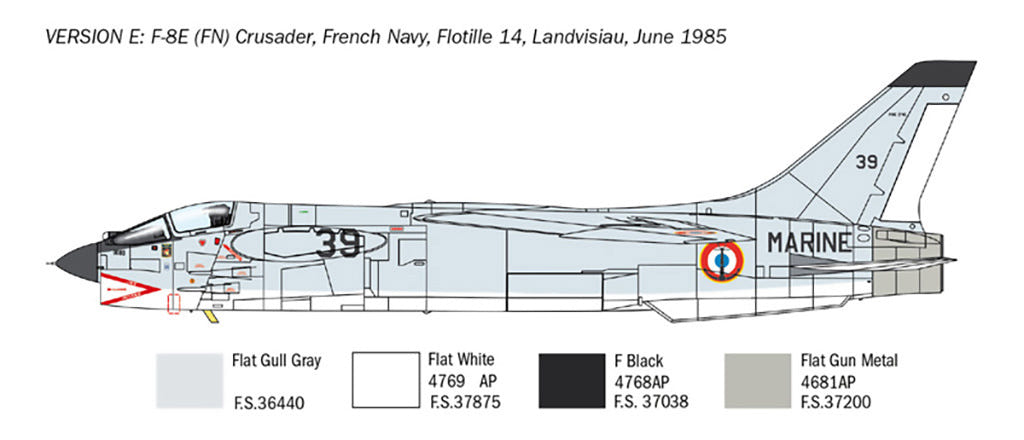 Italeri 1:72 F-8E Crusader - 1456