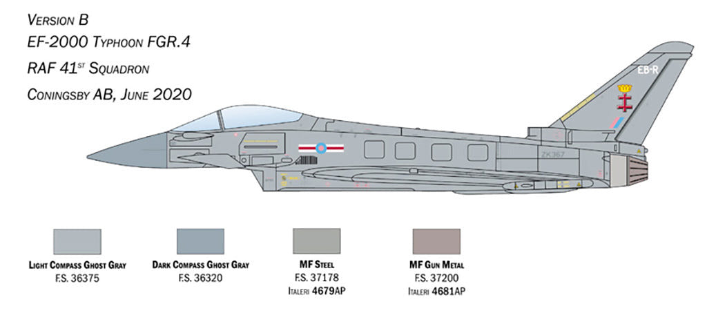 Italeri 1:72 RAF Eurofighter Typhoon EF-2000 - 1457