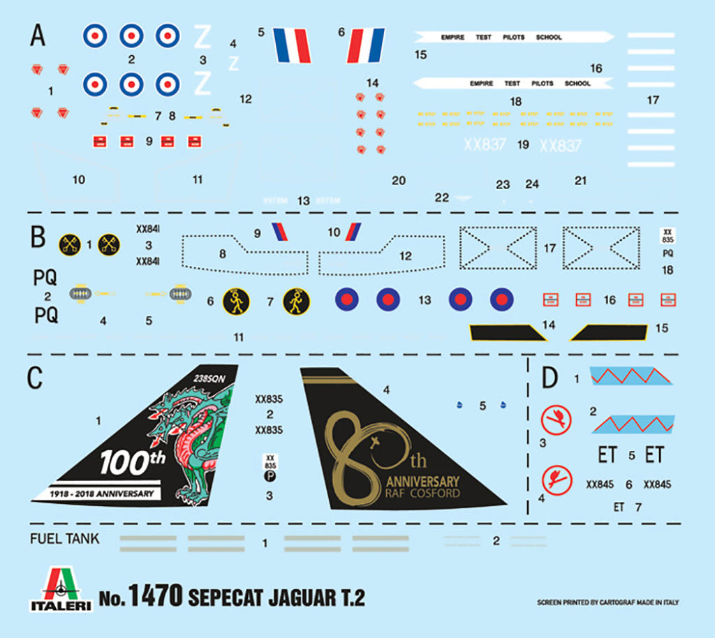 Italeri 1:72 RAF Jaguar T.2 Trainer - 1470