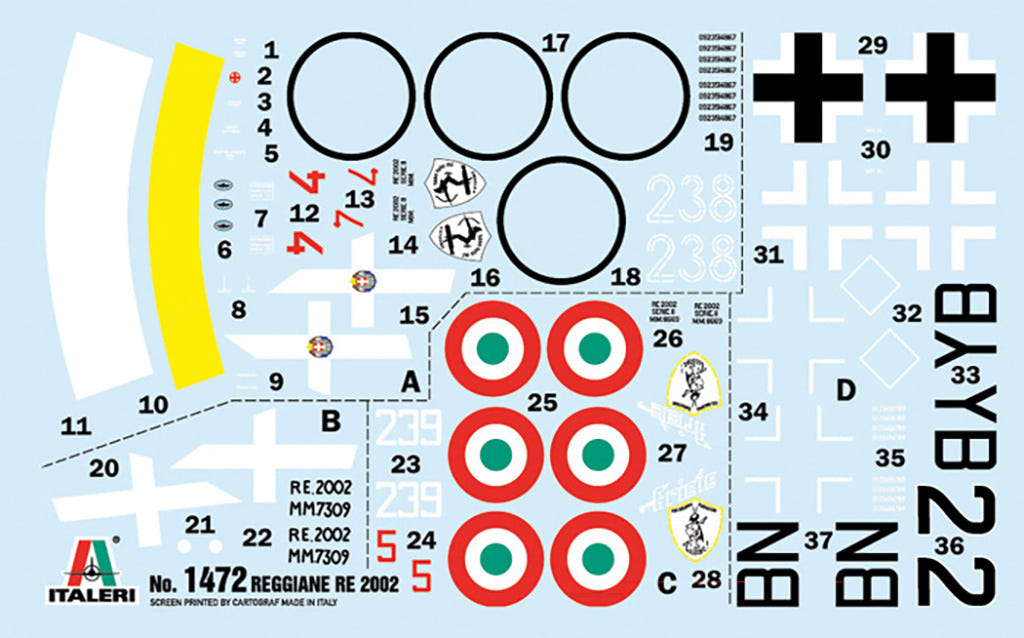 Italeri 1:72 Reggiane Re.2002 Ariete - 1472