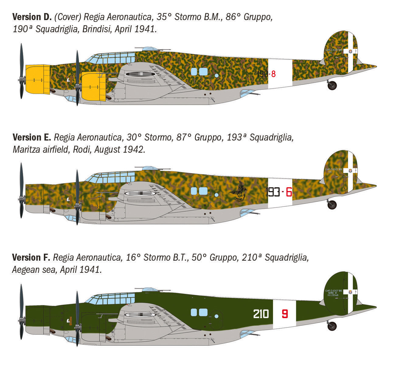 Italeri 1:72 CANT Z.1007 Alcione Bomber - 1479