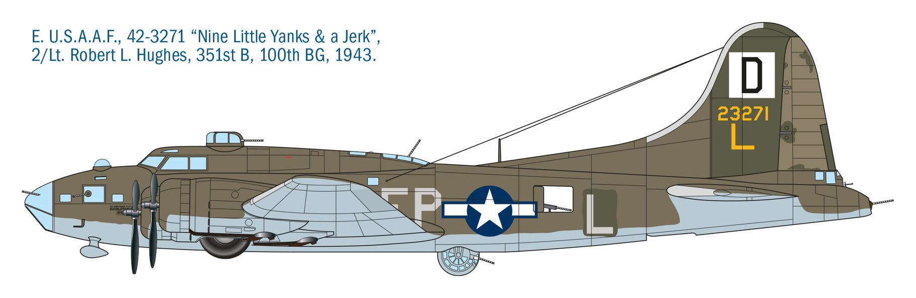 Italeri 1:72 B-17F Flying Fortress - 1487