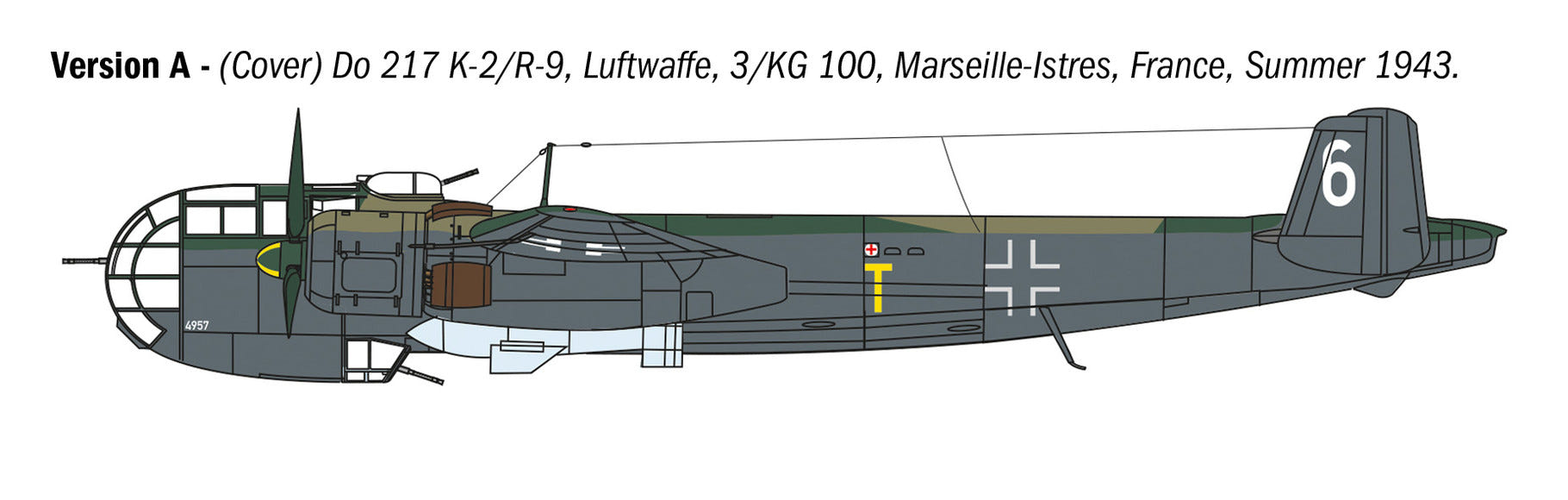 Italeri 1:72 Dornier Do 217 K-1/K-2 with Fritz X Guided Bombs - 1488