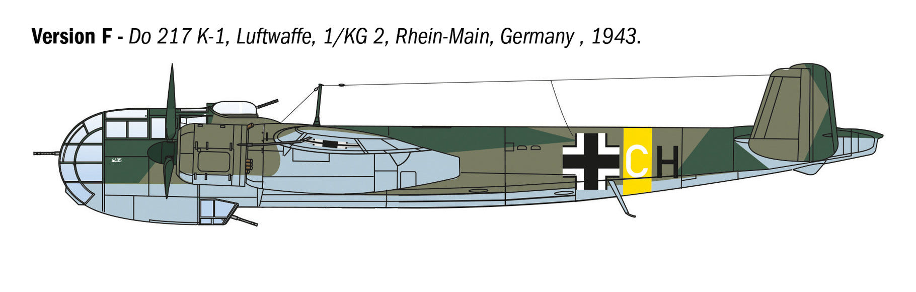 Italeri 1:72 Dornier Do 217 K-1/K-2 with Fritz X Guided Bombs - 1488