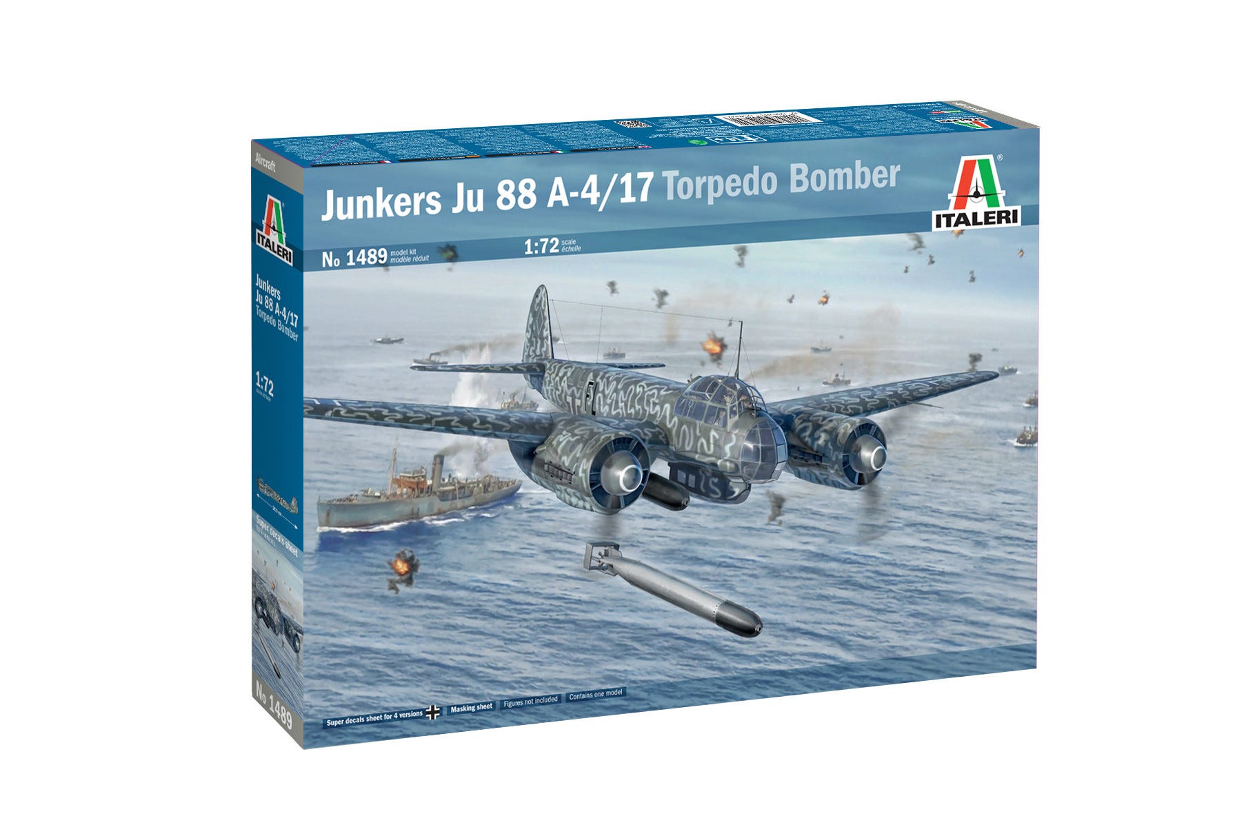 Italeri 1:72 Junkers Ju 88 A-17 Torpedo Bomber - 1489