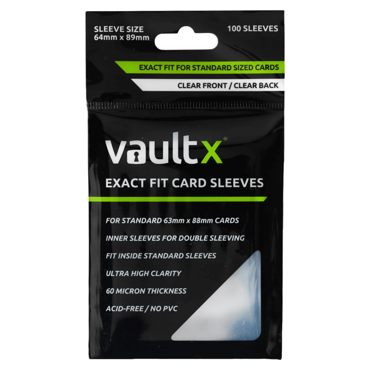 VaultX Exact Fit Standard Card Sleeves - 100 - Loaded Dice