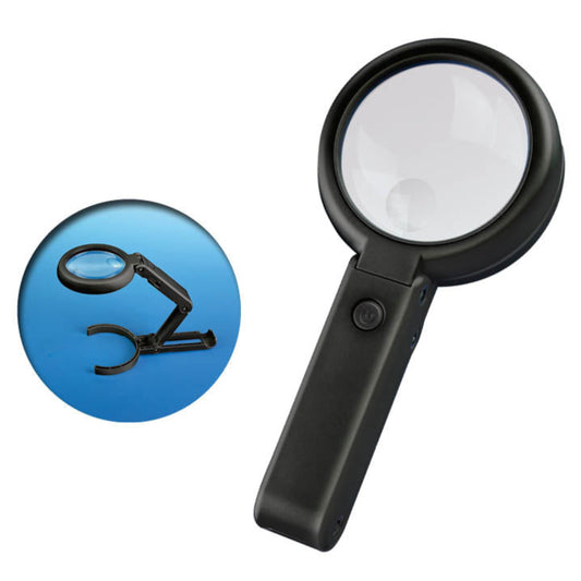 Vallejo Foldable LED Magnifier w/ Stand - Loaded Dice