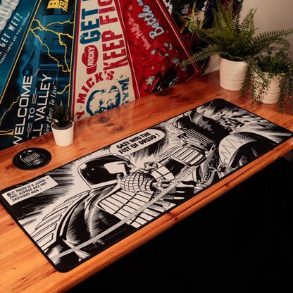 2000 AD Judge Dredd XL Desk Pad and Coaster Set - Loaded Dice