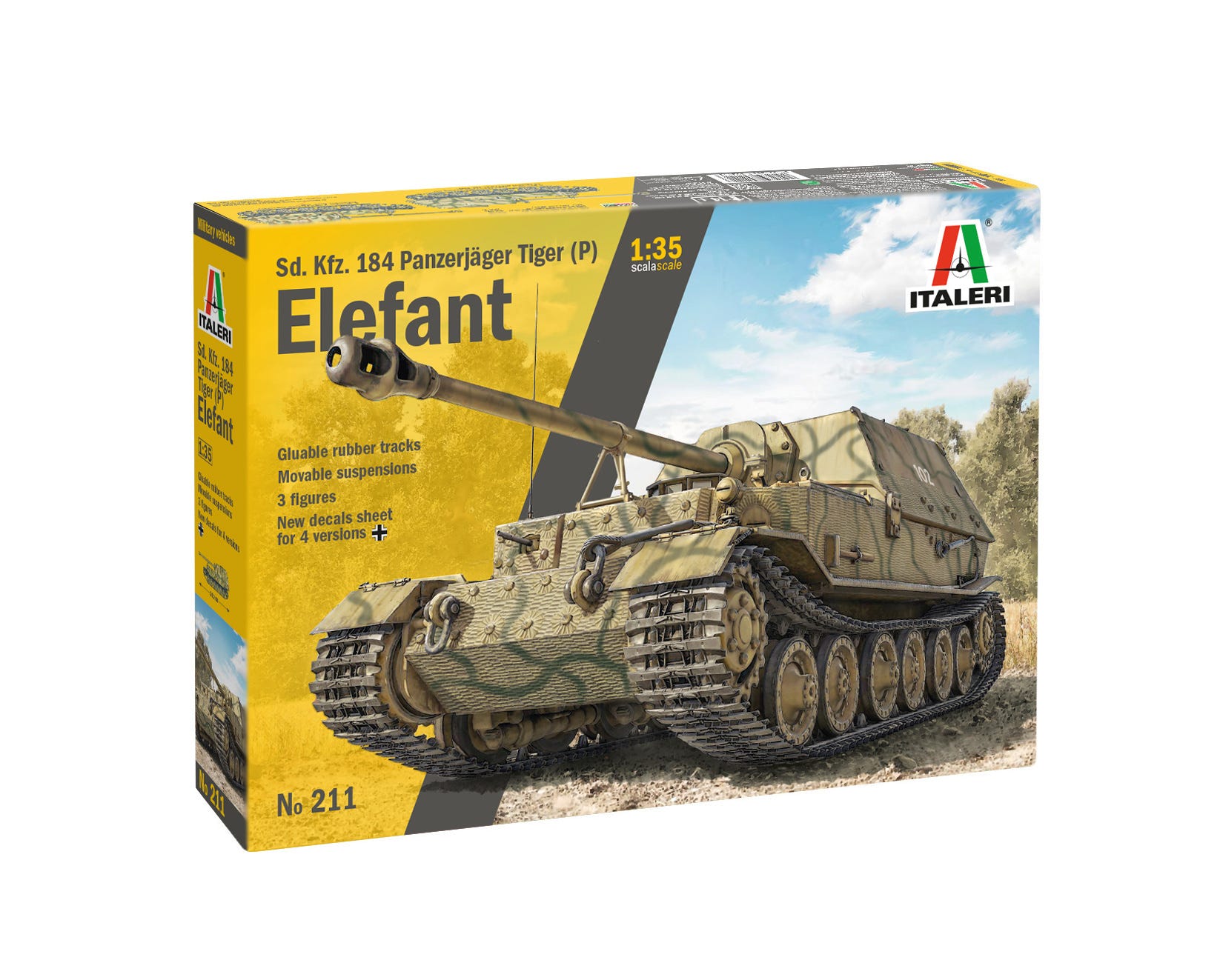 Italeri 1:35 Sd.Kfz. 184 Panzerjäger Tiger (P) Elefant - 211
