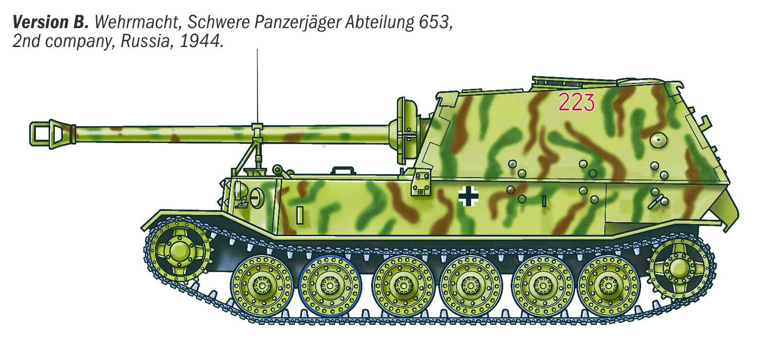 Italeri 1:35 Sd.Kfz. 184 Panzerjäger Tiger (P) Elefant - 211
