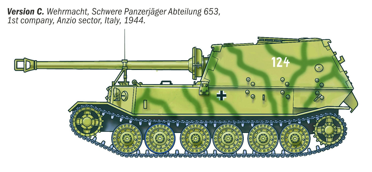 Italeri 1:35 Sd.Kfz. 184 Panzerjäger Tiger (P) Elefant - 211